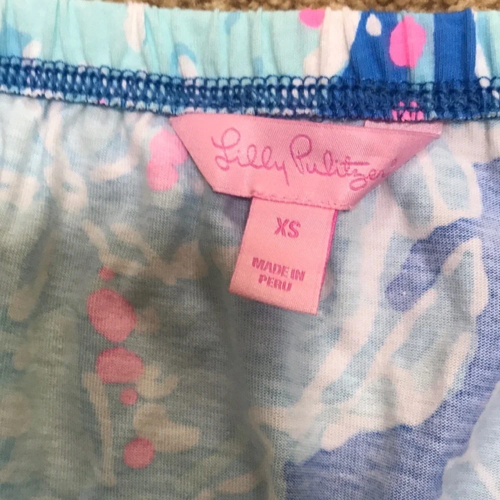 LILLY PULITZER Size XS blue combo strapless dress - Picture 4 of 7